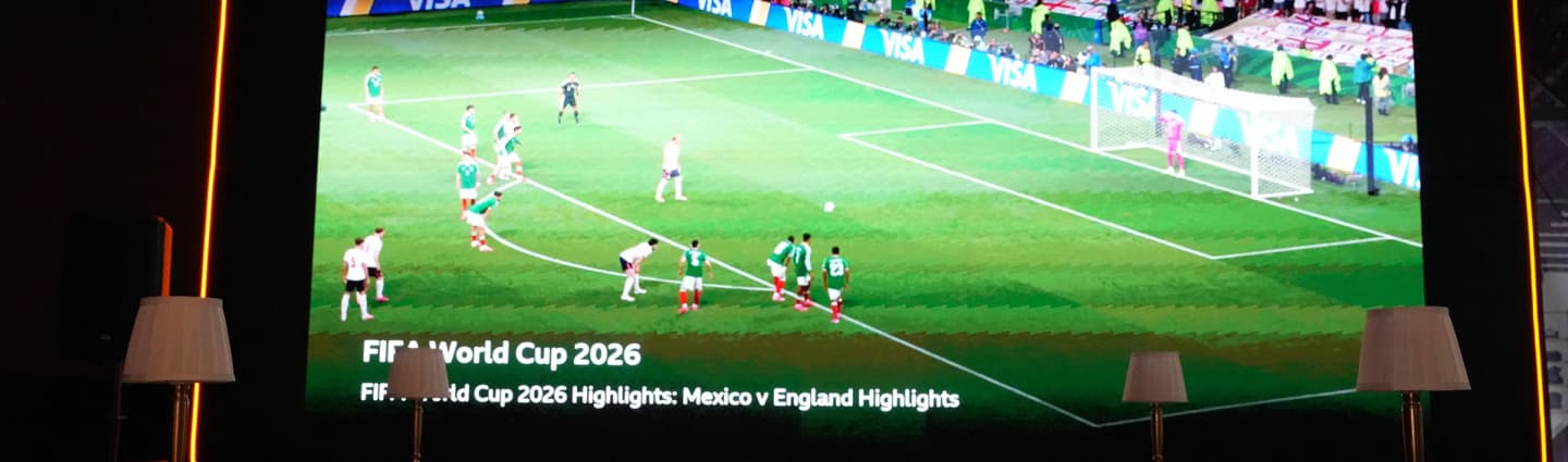 AQ Foodhall live screening fan zone atmosphere in Birmingham